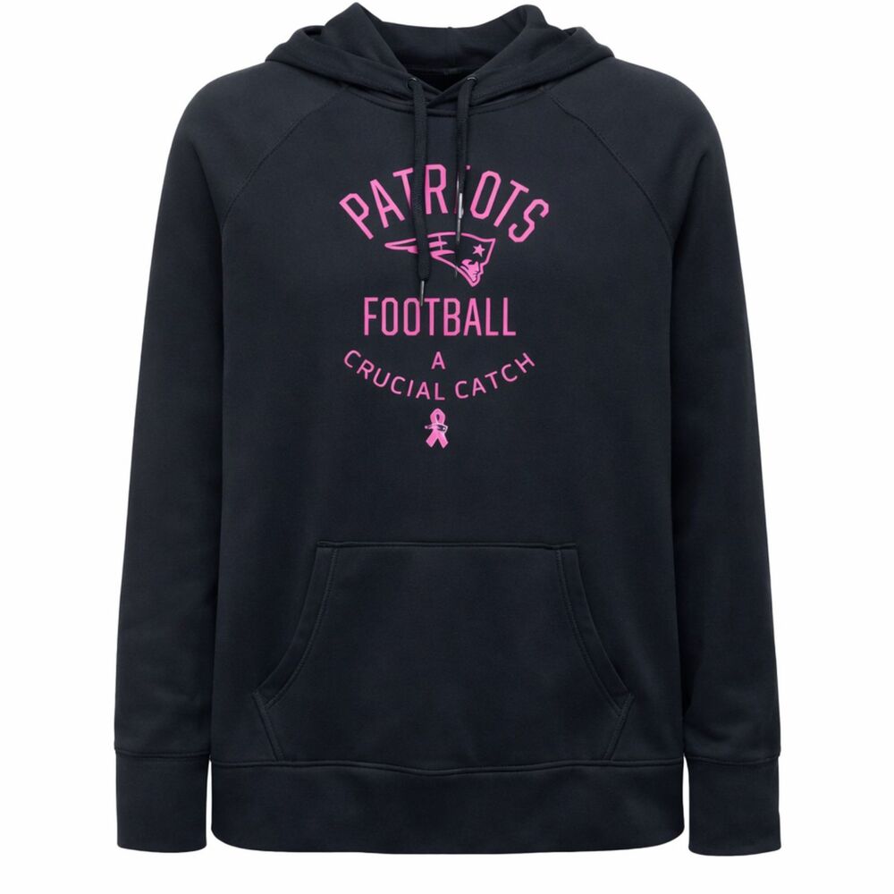NIKE/ NFL APPAREL NEW ENGLAND PATRIOTS CRUCIAL CATCH CANCER AWARENESS HOODIE